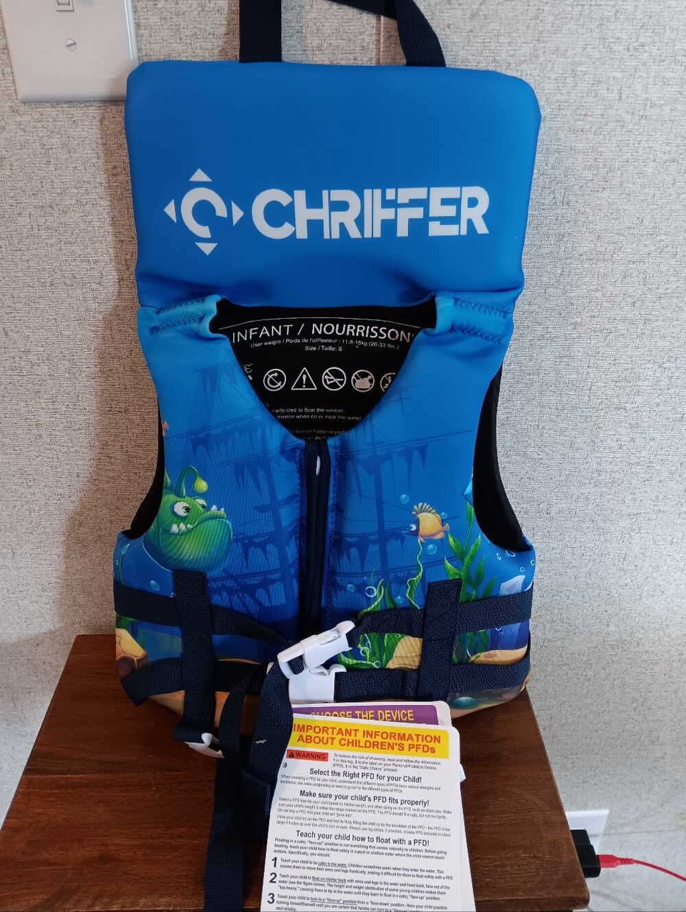 Chriffer Infant Swim Life Jacket - Bright Blue